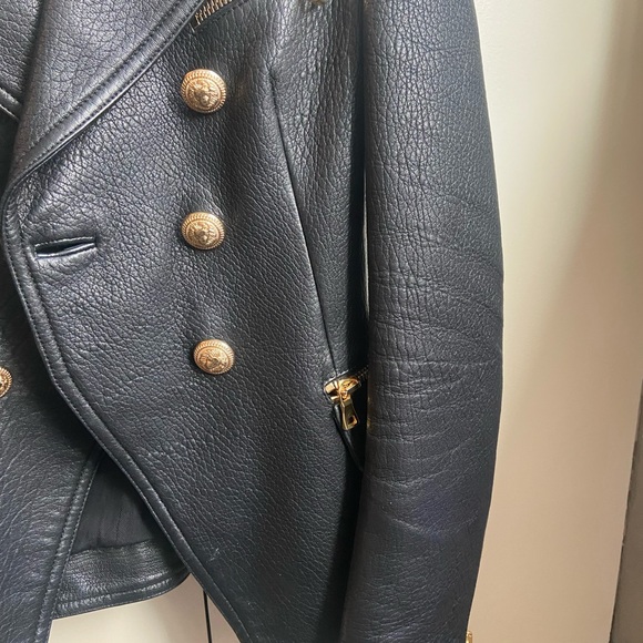 Balmain Black and Gold Blazer with Military-Inspired Design - Picture 9 of 10